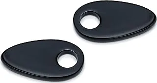 Kuryakyn 2578 Motorcycle Lighting Accessory: Fender Strut Cover Plates for Kellermann Atto, Micro S, Rhombus S Turn Signal Light, Gloss Black, 1 Pair, One Size