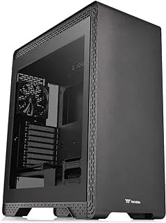 Thermaltake S500 Tempered Glass ATX Mid-Tower Computer Case with 140mm Front Fan + 120mm Rear Fan Pre-Installed CA-1O3-00M1WN-01 Black