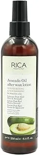 Rica Cosmetics Avocado Oil After Wax Lotion, Moisturizing & Nourishing Skin, Non Greasy, Post Waxing Lotion, For All Skin Types, 250 ml