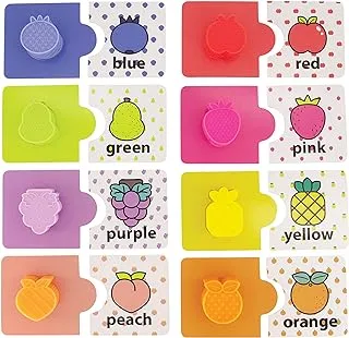 Infantino My 1st Sensory & Shapes Puzzle Set - 24-Piece Fruit Puzzle - Teaches Shapes, Colors, Patterns and Words - for Toddlers 12M+