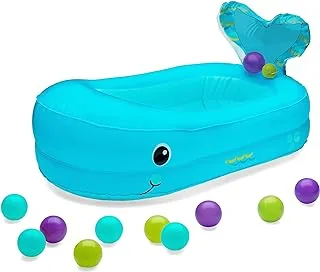 Infantino Whale Bubble Inflatable Bath Tub and Ball Set Blue, Pack of 1