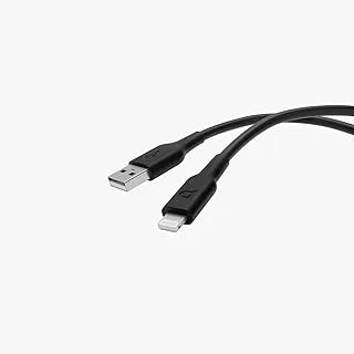 Powerology TPE USB-A لمزامنة البيانات والشحن 1.2 متر ، شحن سريع ونقل بيانات (أسود)