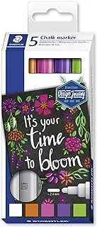 STAEDTLER 344 C5 Design Journey Chalk Markers - Assorted Colours (Pack of 5)