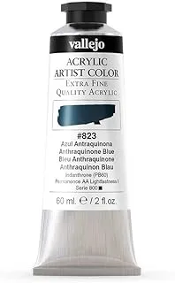 Vallejo Acrylic Artist Paint Tube 60 ml, No. 823 Anthraquinone Blue