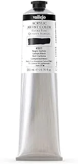 VALLEJO 17301 ACRYLIC ARTIST: 200 ML. LAMPS BLACK