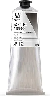 VALLEJO 12 Acrylic Studio 125 ML. Mars Black