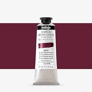 Vallejo Acrylic Artist Paint Tube 60 ml, No. 810 Quinacridone Violet