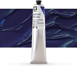 VALLEJO 5 Acrylic Studio 58 ML. Phthalo Blue