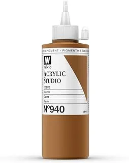 Vallejo 22940 Studio Acrylic Color 200 ml, Copper