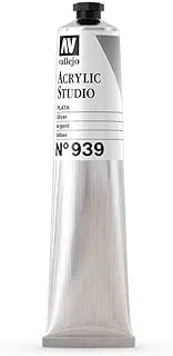 Vallejo 21939 Acrylic Studio Paint 58 ml, Silver