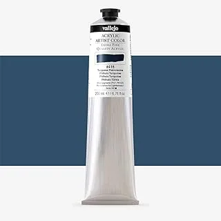 Vallejo Acrylic Artist Paint Tube 200 ml, No. 418 Phthalo Turquoise