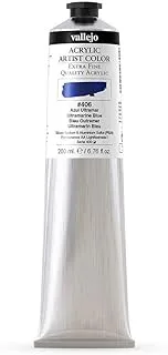 Vallejo 17406 Acrylic Artist Paint Tube 200 ml, Ultramarine Blue