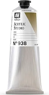 Vallejo 21538 Acrylic Studio Paint Tube 125 ml, Gold