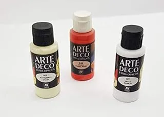 Vallejo 85004 Art Deco Matte Acrylic Paint 60 ml, Taffy Cream