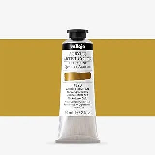 Vallejo Acrylic Artist Paint Tube 60 ml, No. 820 Nickel Azo Yellow