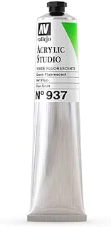 Vallejo 21937 Acrylic Studio Paint 58 ml, Fluorescent Green