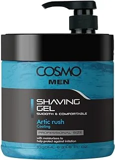 Cosmo Men Artic Rush Cooling Smooth & Comfortable Shaving Gel, 1000ML