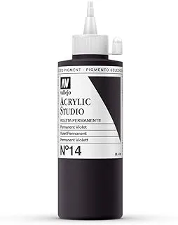 Vallejo 22014 Acrylic Studio Paint 200 ml, Permanent Violet