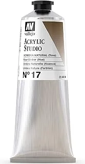 Vallejo 21517 Acrylic Studio Paint Tube 125 ml, Raw Umber