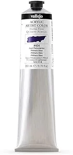 Vallejo 17404 Acrylic Artist Paint Tube 200 ml, Phthalo Blue