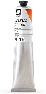 Vallejo 21015 Acrylic Studio Paint Tube 58 ml, Orange