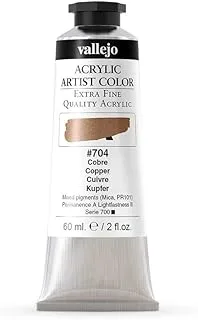 Vallejo Acrylic Artist Paint Tube 60 ml, No. 704 Copper