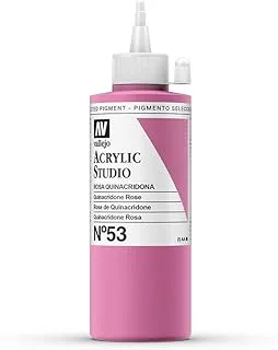 Vallejo 22053 Acrylic Studio Paint 200 ml, Quinacridone Rose