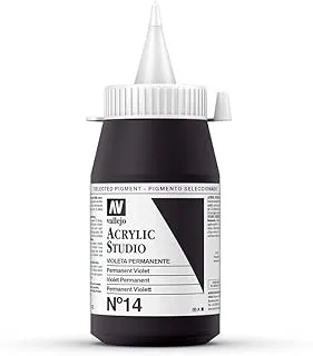 Vallejo 23014 Studio Acrylic Color 500 ml, Permanent Violet