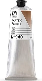 Vallejo 21540 Acrylic Studio Paint Tube 125 ml, Copper