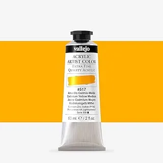 Vallejo Acrylic Artist Color 60 ml, No. 517 Cadmium Yellow Medium