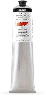 Vallejo 17803 Acrylic Artist Paint Tube 200 ml, Cadmium Orange