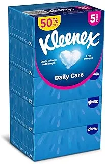 Kleenex Daily Care Facial Tissue - Pack Of 5 Boxes, 170 Sheets X 2 Ply (50%)