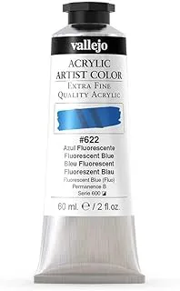 Vallejo Acrylic Artist Color 60 ml, No. 622 Fluorescent Blue