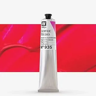 Vallejo 21935 Acrylic Studio Paint Tube 58 ml, Fluorescent Magenta