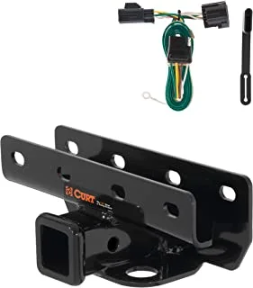 CURT 99317 Class 3 Trailer Hitch, 2-Inch Receiver, 4-Pin Wiring Harness, Select Jeep Wrangler JK