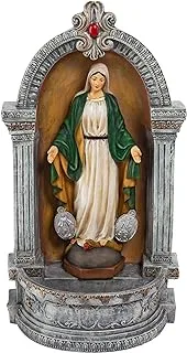 Design Toscano Virgin Mary of The Miraculous Medal Italian-Style Font Statue, 12 Inch, Full Color