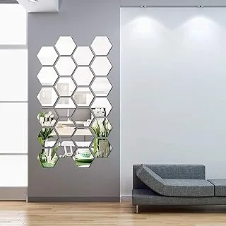 Sulfar 24 Pieces Removable Acrylic Mirror Setting Wall Sticker Decal for Home Living Room Bedroom Decor (Style 3, 24 Pieces)