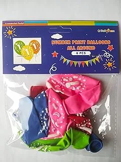 BALOONSA BALLOON 6pc all around printed medium No.1