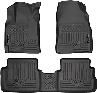 Husky Liners Weatherbeater Series | Front & 2nd Seat Floor Liners - Black | 98531 | Fits 2009-2013 Toyota Corolla/Matrix, 2009-2010 Pontiac Vibe w/Automatic FWD 3 Pcs