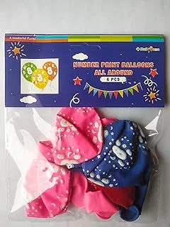 BALOONSA BALLOON 6pc all around printed medium No.8