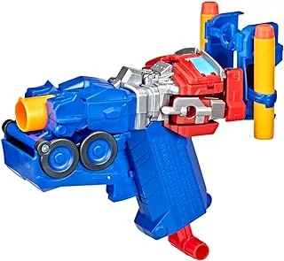 Transformers Toys Transformers: Rise of the Beasts Movie 2-in-1 Optimus Prime Blaster Powered by Nerf for Ages 6 and Up, 7-inch