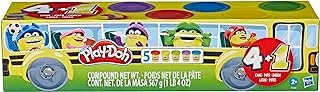 Play-Doh Back to School 5-Pack of Modeling Compound, 4-Ounce Cans, Arts and Crafts Toy for Kids 2 Years and Up, Non-Toxic