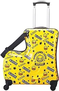 COOLBABY Travel in Style with Our Fun and Durable Kids' Luggage - Perfect for Your Little Explorer (Yellow Duck, 20 inches)