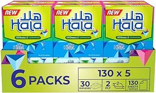 Hala Facial Tissue 130 Sheets 30-Pack