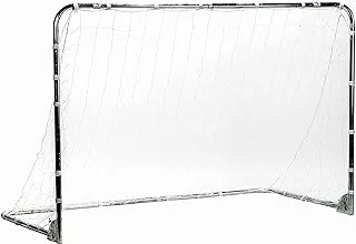 Franklin Sports Premier Steel Soccer Goal - Folding Backyard Soccer Goal with All Weather Net - Kids Backyard Soccer Net - Easy Assembly - 6x4' Soccer Goal - Silver