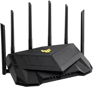 ASUS TUF Gaming AX6000 Dual Band WiFi 6 Extendable Gaming Router, Dual 2.5G Ports, Gaming Port, Mobile Game Mode, Port Forwarding, Subscription-free Network Security, Instant Guard, AiMesh Compatible