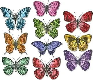 Sizzix Die Set, Flutter by Tim Holtz, 20 Pack, Multi Color, One Size Framelits, Multicolor