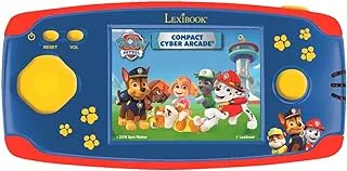 LEXIBOOK Paw Patrol Chase Compact Cyber Arcade Portable Console, 150 Gaming, LCD, Battery Operated, Red/Blue, JL2365PA-7