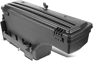 DNA MOTORING ZTL-Y-0101 Truck Bed Wheel Well Storage Case Tool Box w/Lock Right Side Compatible with 02-18 Dodge Ram, Black