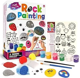 Fitto Rock Painting Complete Set With Canvases, Acrylic Paints, And Brushes